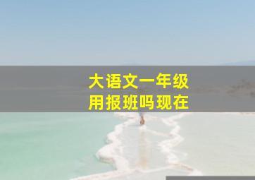 大语文一年级用报班吗现在