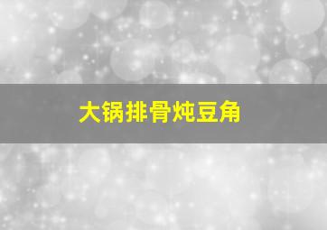 大锅排骨炖豆角