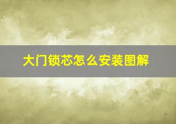 大门锁芯怎么安装图解