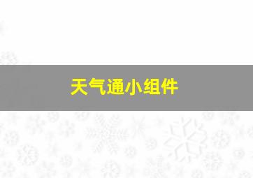 天气通小组件