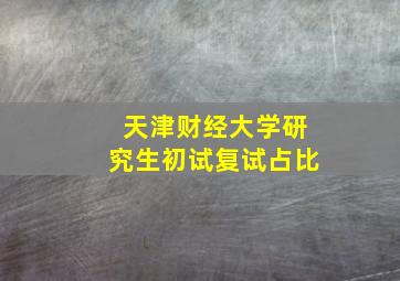 天津财经大学研究生初试复试占比