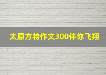 太原方特作文300伴你飞翔