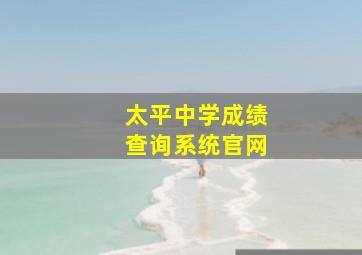 太平中学成绩查询系统官网