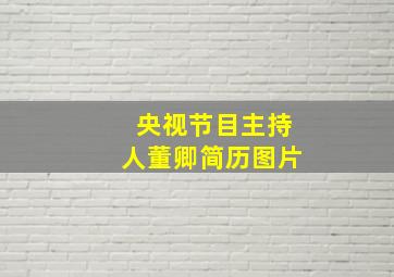 央视节目主持人董卿简历图片