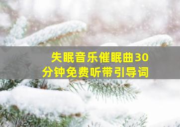 失眠音乐催眠曲30分钟免费听带引导词