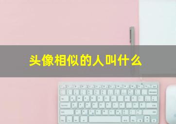 头像相似的人叫什么