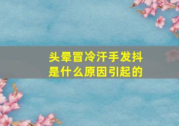 头晕冒冷汗手发抖是什么原因引起的