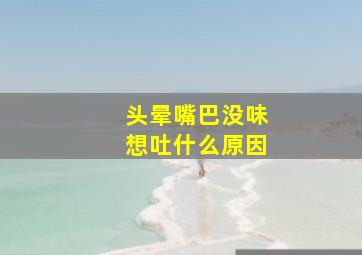 头晕嘴巴没味想吐什么原因