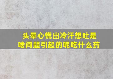 头晕心慌出冷汗想吐是啥问题引起的呢吃什么药