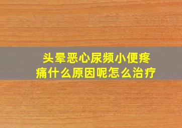 头晕恶心尿频小便疼痛什么原因呢怎么治疗