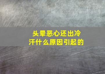 头晕恶心还出冷汗什么原因引起的