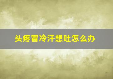 头疼冒冷汗想吐怎么办