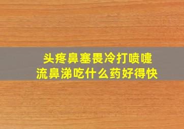 头疼鼻塞畏冷打喷嚏流鼻涕吃什么药好得快