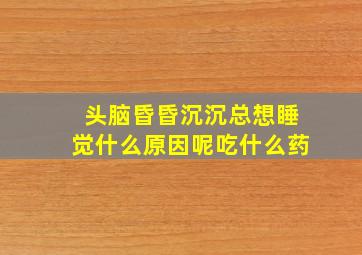 头脑昏昏沉沉总想睡觉什么原因呢吃什么药