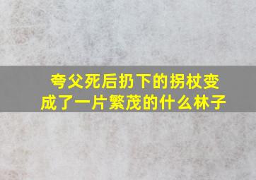 夸父死后扔下的拐杖变成了一片繁茂的什么林子