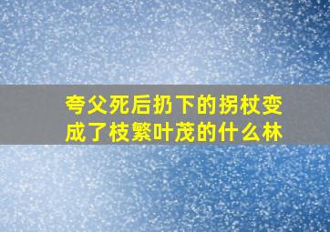 夸父死后扔下的拐杖变成了枝繁叶茂的什么林