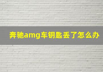 奔驰amg车钥匙丢了怎么办