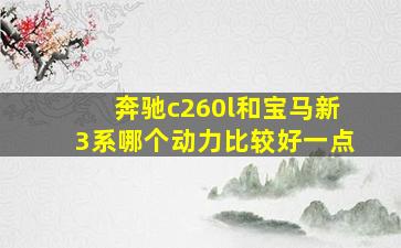 奔驰c260l和宝马新3系哪个动力比较好一点