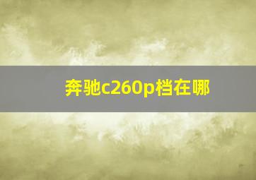 奔驰c260p档在哪