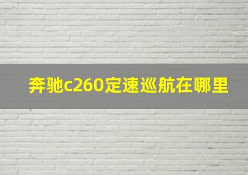 奔驰c260定速巡航在哪里