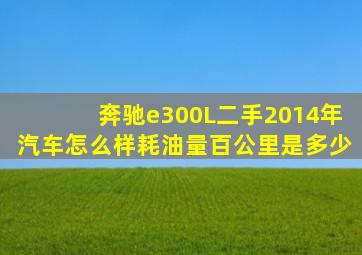 奔驰e300L二手2014年汽车怎么样耗油量百公里是多少