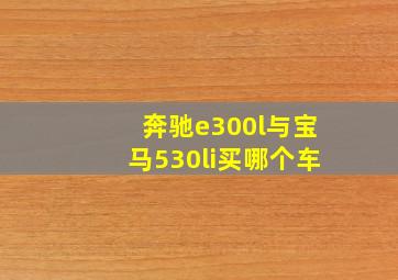 奔驰e300l与宝马530li买哪个车