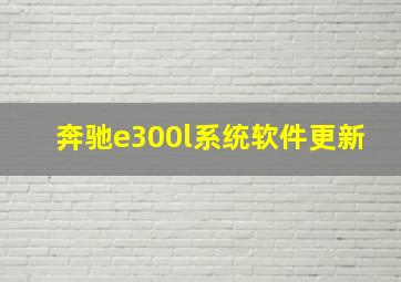 奔驰e300l系统软件更新