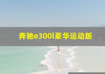 奔驰e300l豪华运动版