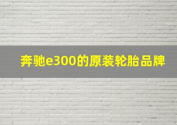 奔驰e300的原装轮胎品牌