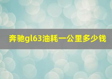 奔驰gl63油耗一公里多少钱