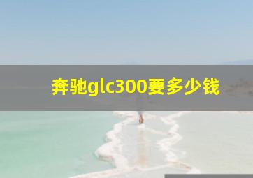 奔驰glc300要多少钱