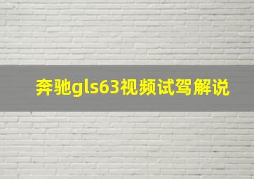 奔驰gls63视频试驾解说