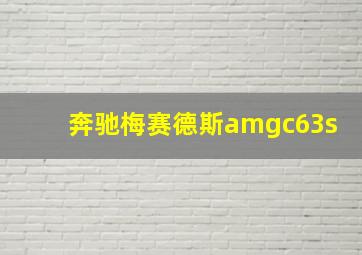 奔驰梅赛德斯amgc63s