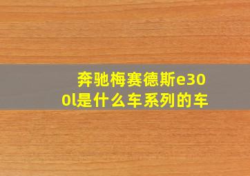 奔驰梅赛德斯e300l是什么车系列的车