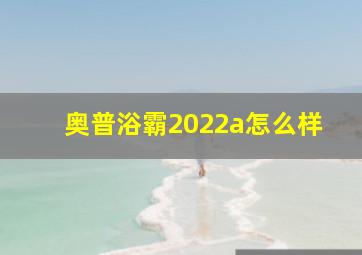 奥普浴霸2022a怎么样