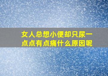 女人总想小便却只尿一点点有点痛什么原因呢