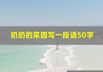 奶奶的菜园写一段话50字