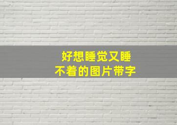 好想睡觉又睡不着的图片带字