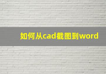 如何从cad截图到word