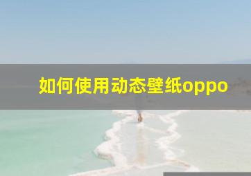 如何使用动态壁纸oppo