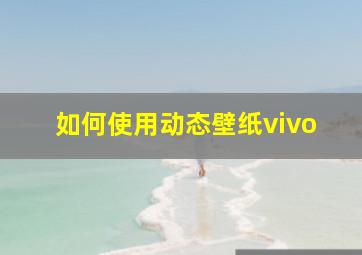 如何使用动态壁纸vivo