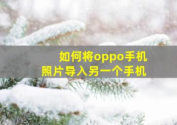 如何将oppo手机照片导入另一个手机