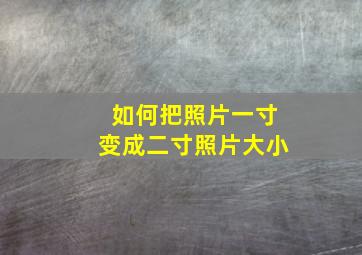 如何把照片一寸变成二寸照片大小