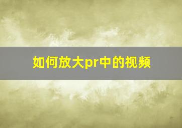 如何放大pr中的视频