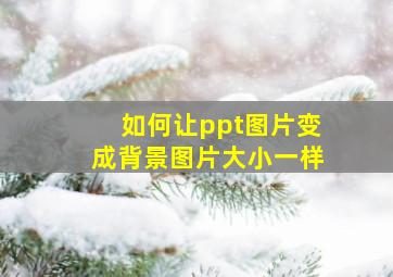 如何让ppt图片变成背景图片大小一样