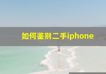 如何鉴别二手iphone