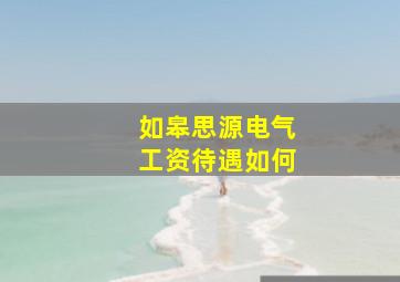 如皋思源电气工资待遇如何