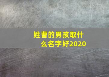 姓曹的男孩取什么名字好2020