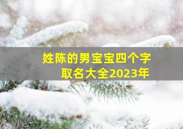 姓陈的男宝宝四个字取名大全2023年