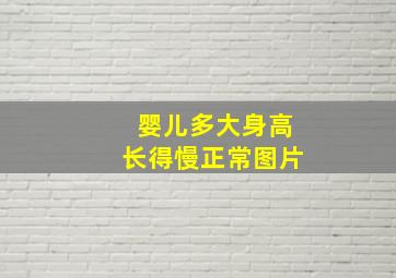 婴儿多大身高长得慢正常图片